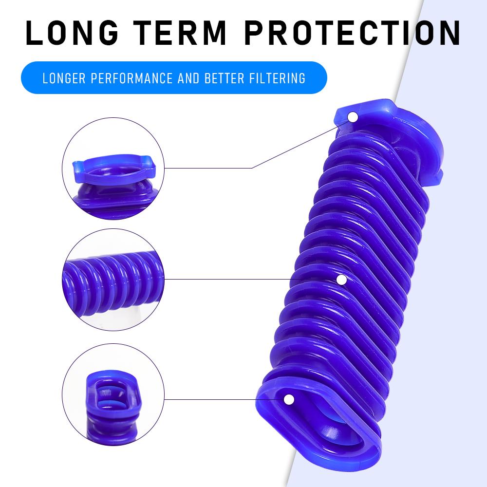 Suction Hose Parts for Dyson V7 V8 V11 V11 Vacuum Cleaner Blue Hose Flexible Soft Roller Soft Rubber Hose Tube Replacement