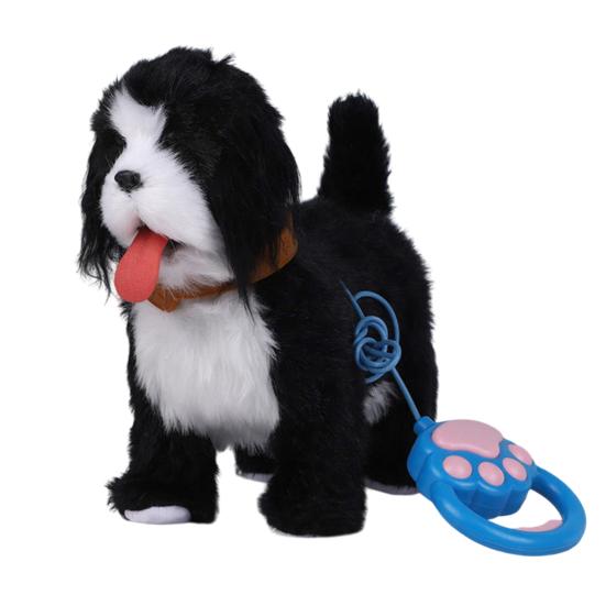 Elektrická plyšová hračka pro mazlíčky s pohybem olizování jazyka Životaschopné zvuky Interaktivní chodící plyšový pes kočka s vodítkem Vzdělávací simulační plyšák