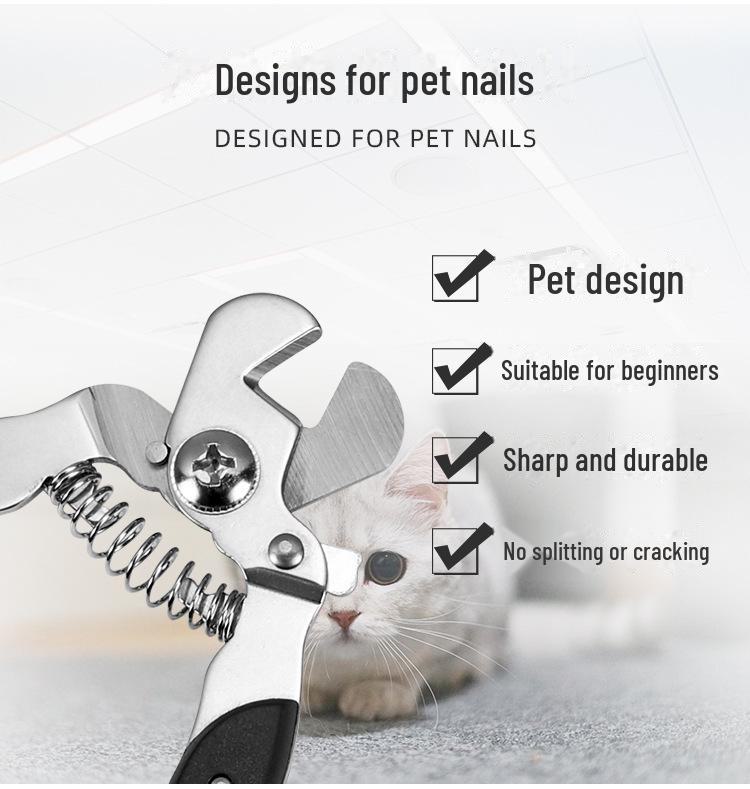 Stainless Steel Pet Nail Clippers for Dogs and Cats