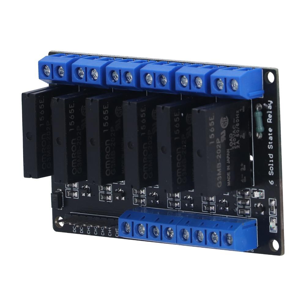 Durable 6 Channel Solid State Relay Module High Level Trigger 12V High Voltage Trigger DC Control Module Electrical Equipment
