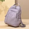Women's Backpack Solid Color Nylon Backpack Large Capacity Water-repellent Student Schoolbag