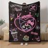 1pc Kuromi's Sweet Adventure Blanket Soft Warm Bedding Throw for Room Decor, Living Room, Travel, Camping, Car Blankets, Beach, Office Naps, Gift Home