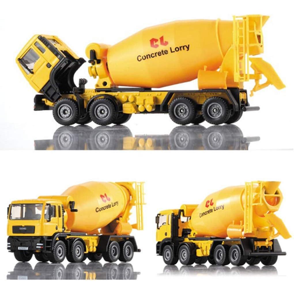 1/50 Betonmischer-LKW aus Druckgusslegierung, bewegliche Kabine, Beton-LKW von Hand drehen, Modell, Transportwerkzeuge, Geschenke, Kinderspielzeug