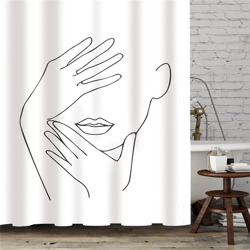 3D Grey Geometric Stone Shower Curtains Fabric Waterproof Bathroom Curtain Renew Home Hotel Decorative Curtains Blackout Screen