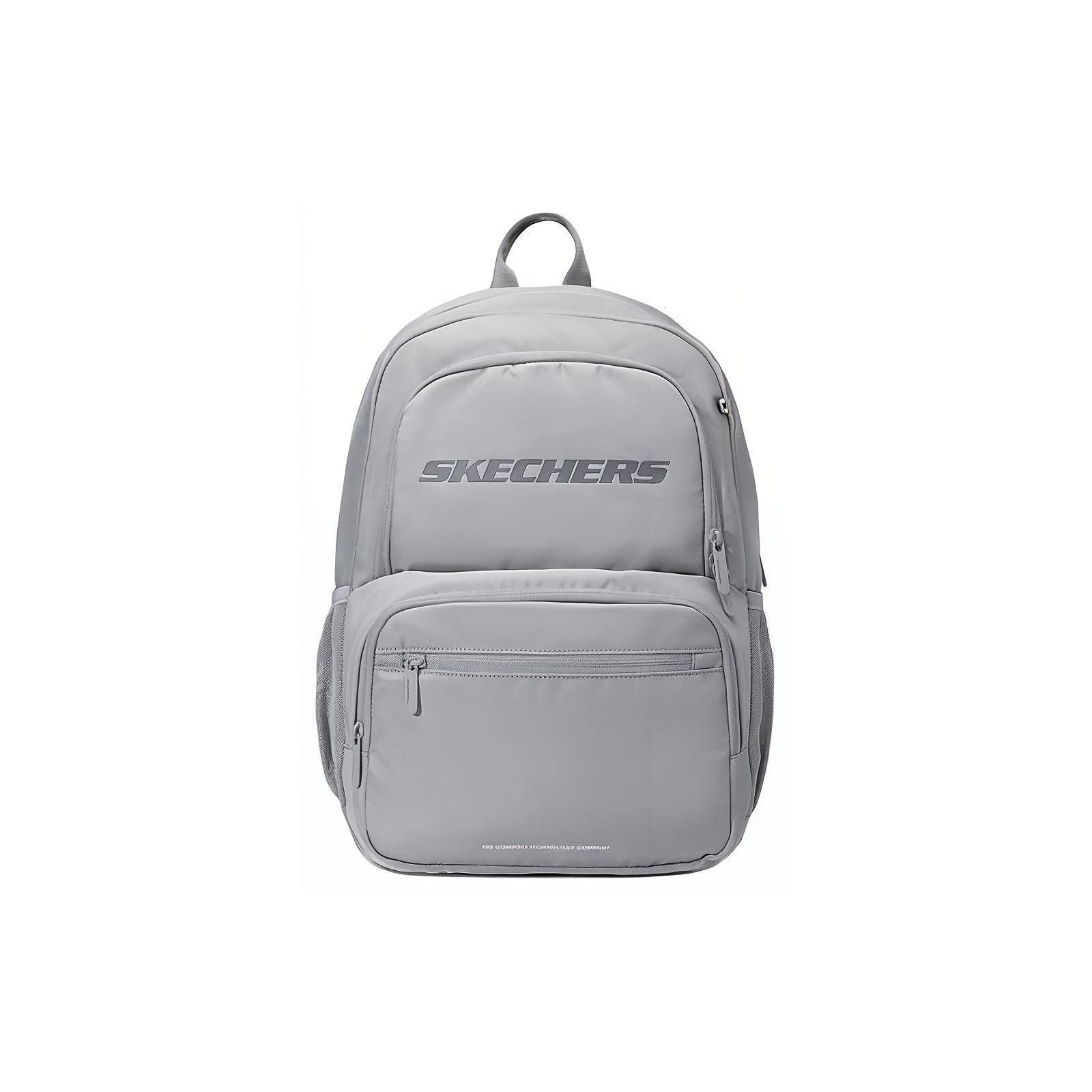 Skechers Logo Zipper Closure Fabric Backpack Unisex backpack Alloy L323U095-002E Alloy Color