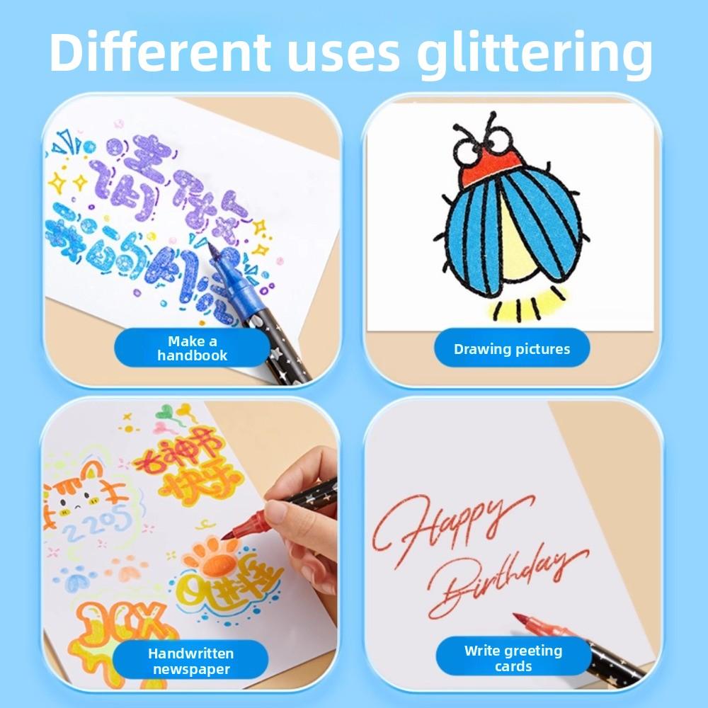 Fett Perlmuttfarben Leuchtstift Studenten Malstift für Steinmalerei Kartenherstellung Scrapbooking