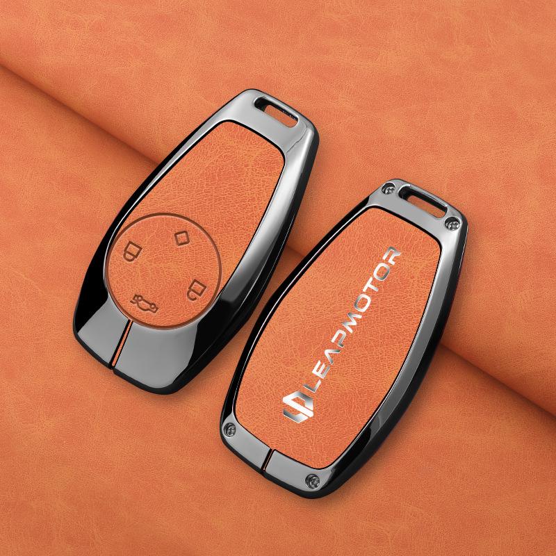 Compatible Leapmotor C11 2023 Key Case: T03 Bag C01 Full-Wrap Protection Key Shell for Men & Women.