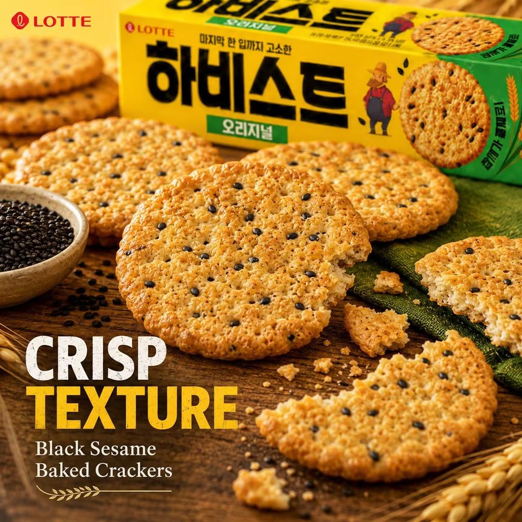 Lotte Harvest Zwarte Sesam Crackers 100g