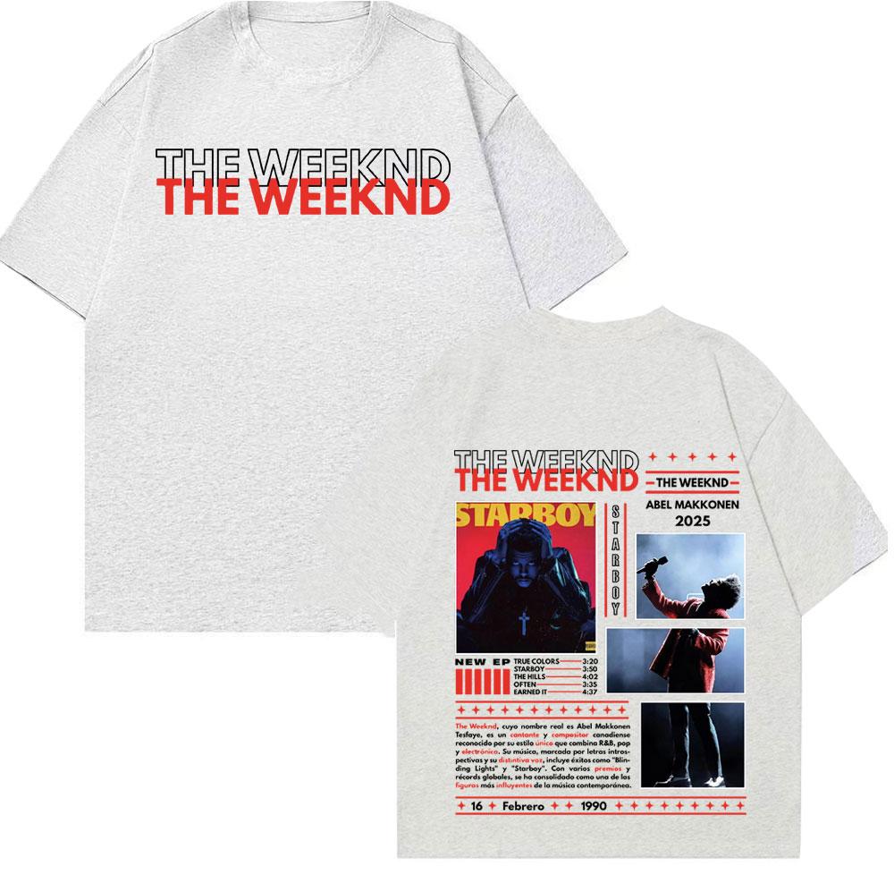 Rapper The Weeknd Abel Makkonen Album Tour Graphic Tshirts Mens Clothing Y2k Fashion Hip Hop Streetwear Oversized T Shirt