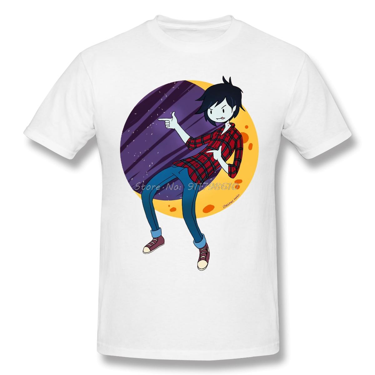 

Футболка Marshall Lee Смешная футболка с круглым вырезом Хлопковая одежда Юмор Футболка Аниме Мужская футболка Уличная одежда Харадзюку S