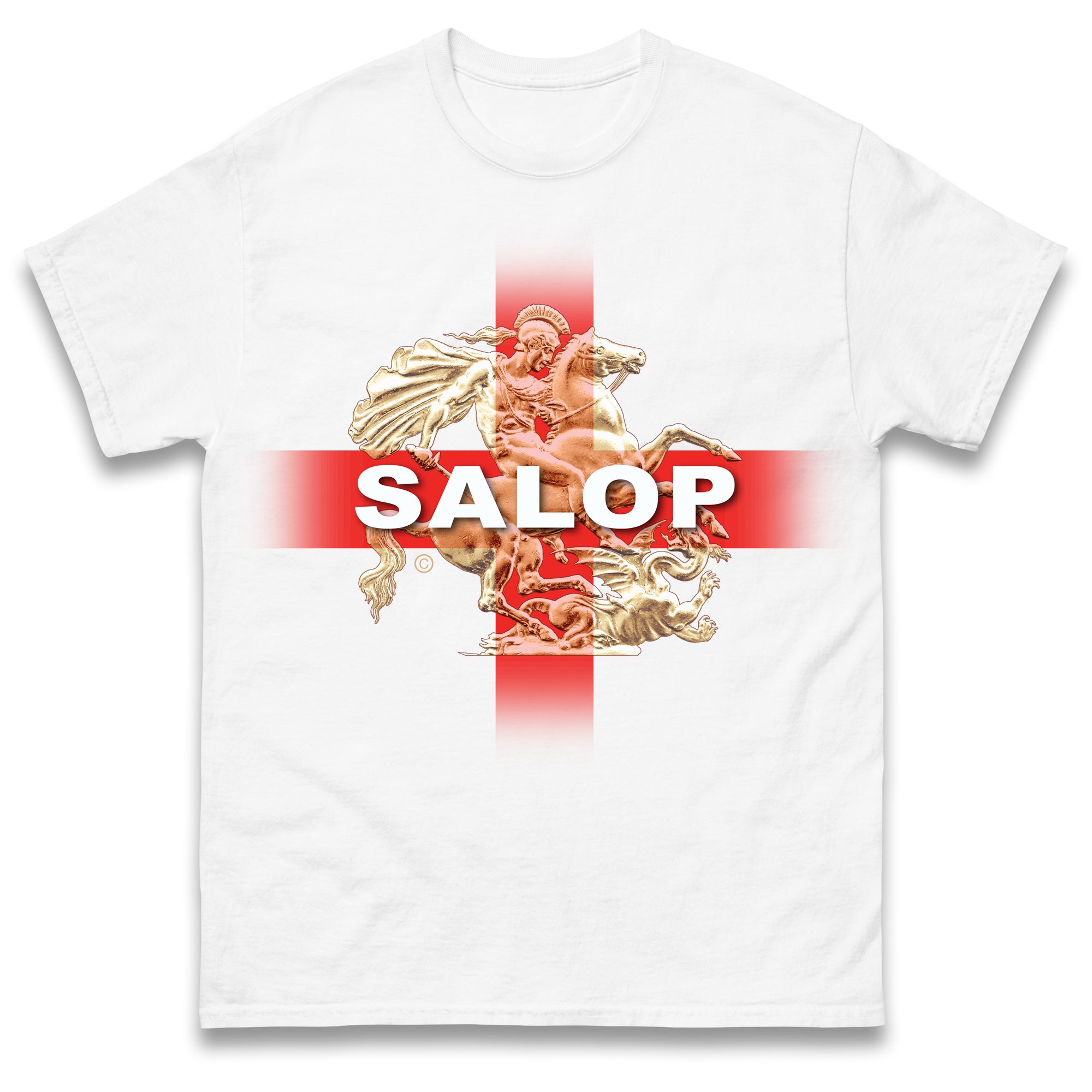 

Salop St George & The Dragon T Shirt Tshirt Mens Womens Unisex Tops Tees L