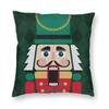 Nutcracker Doll Print Sofa Cushion Cover Pillowcase Home Decoration Party Car Bedding