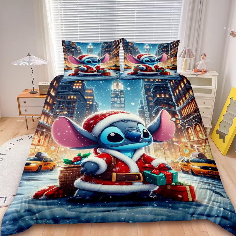 

Микки Пододеяльник Минни С Рождеством Мультяшный Постельный Комплект Твин Фул Для Детей Подростков Праздничные Подарки Декор Спальни 135x200cm 3PCS