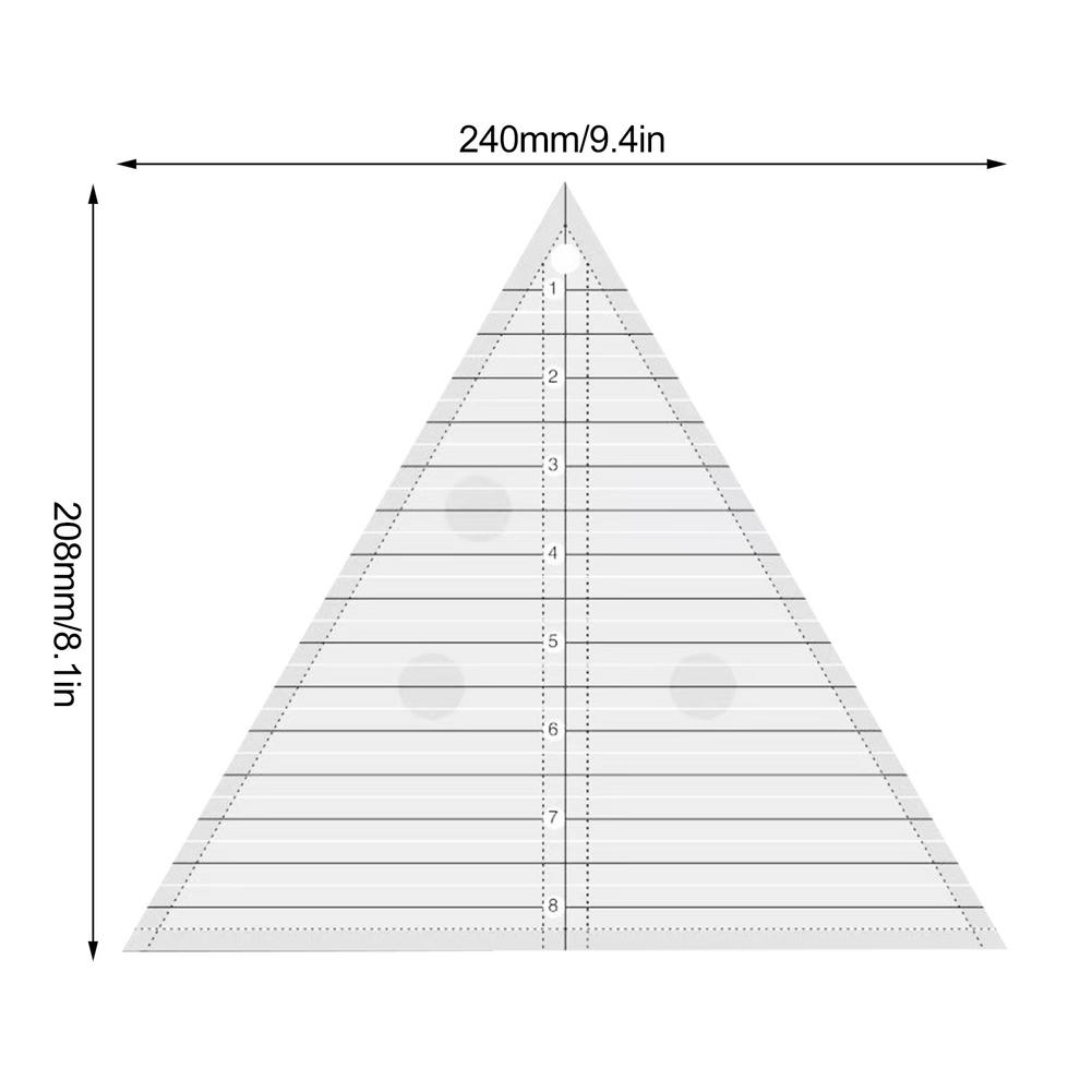 Grids 60 Degree Equilateral Triangle Ruler Quilting Ruler Template Fabric Cutting Ruler Sewing Accessories