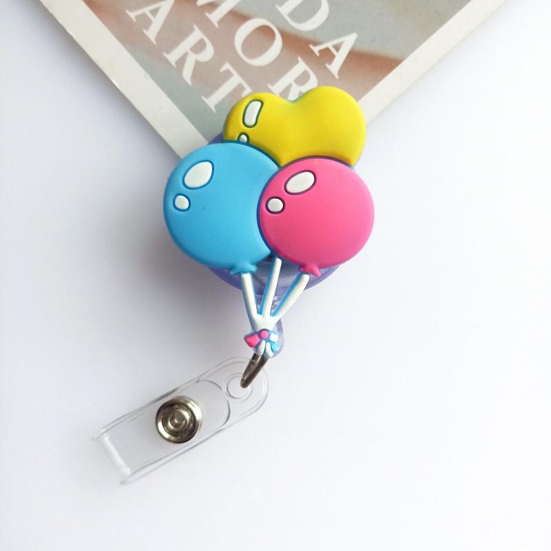 1 Piece High Quality Silicone Retractable Nurse Badge Holder Clip Fruits Dolphin Sunflowers Students ID Card Holder