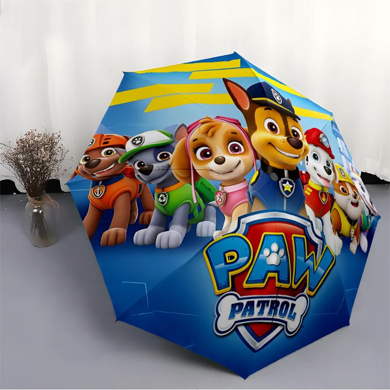 1 pz Ombrello Pieghevole Apri/Chiudi Automatico Paw Patrol, Struttura Resistente al Vento con 8 Stecche, Ombrello Leggero da Viaggio per Donne/Uomini, a0902085