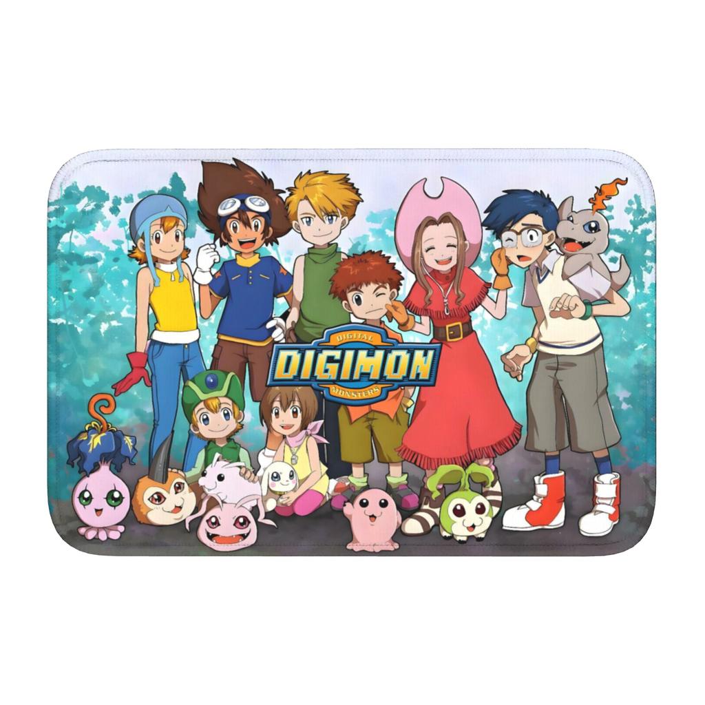 Personalized Digimon Japane  Doormat Mat Anti-Slip Anime Manga Video Game  Kitchen Bathroom Toilet Rug Carpet 40*60cm