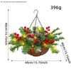Cross-border Artificial Christmas Hanging Basket Wreath Holiday Decoration