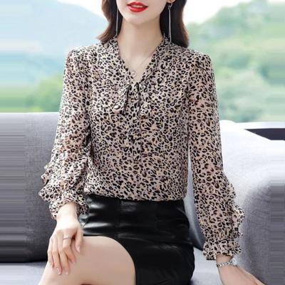 Floral Chiffon Blouse Women's Spring Summer New Arrival Fashionable and Versatile Mom's Outfit