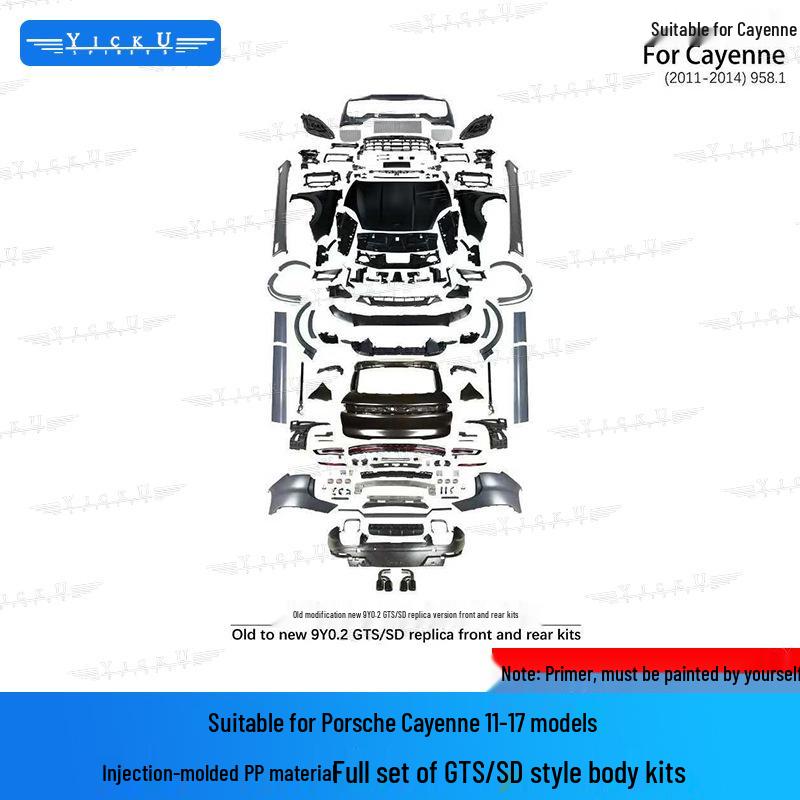 Porsche Cayenne 25 GTS/SD PP Body Kit: Front & Rear Bumpers Upgrade