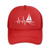 Classic Sailboat Structured Front Panel Machine Washable Textile Hat for Outdoor Casual Formal E  Mesh Baseball Cap