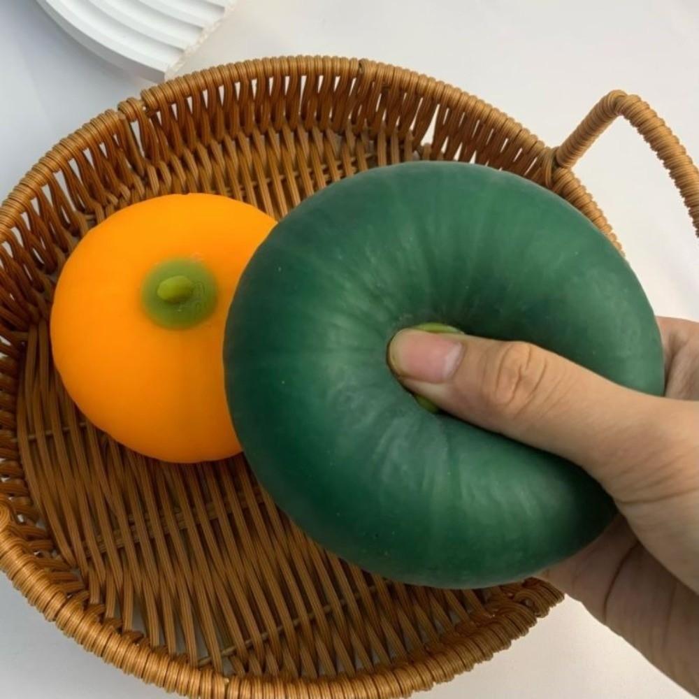 Realistic Simulation Pumpkin Squishy Toy Sensory Design Tpr Material Fruit Squeeze Toy Soft Texture Non-Toxic