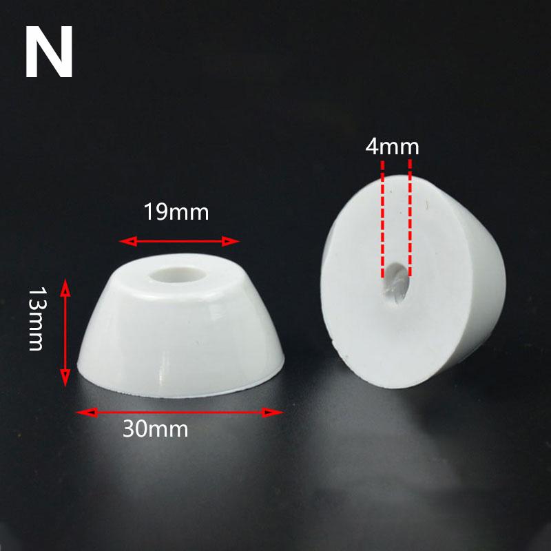 10Pcs Anti Slip Furniture Legs Feet Pads for Cabinet Bed Table White Conical Rubber Shock Pad Floor Protector Furniture Parts