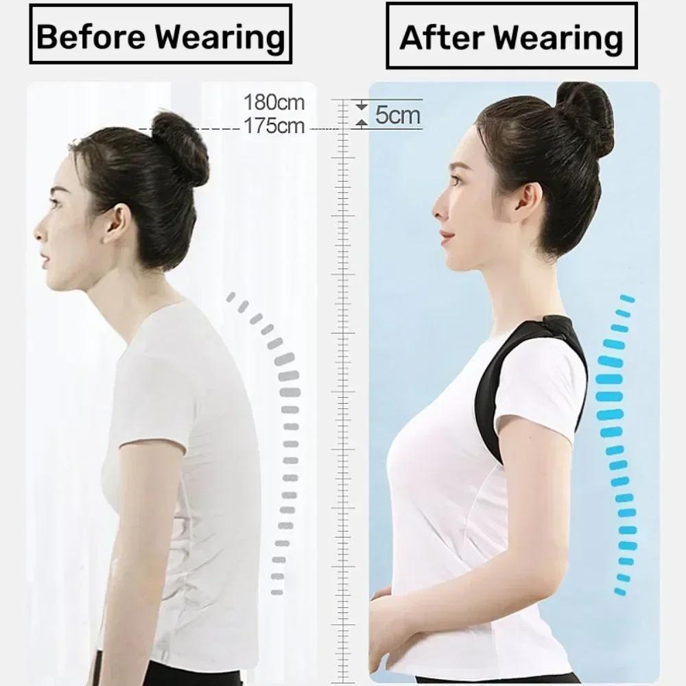 Posture Corrector Invisible Adjustable Back Clavicle Correction Belt Men Women Anti-Hunchback Sitting Posture Porrection Device