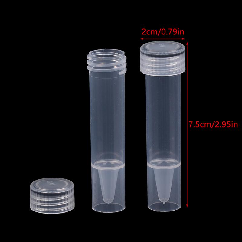 10Pcs 7Ml Centrifuge Tube Screw Cap Flat Bottom Plastic Centrifugal Tubes With Scale Centrifugal Tube Lab Vial Sample Container