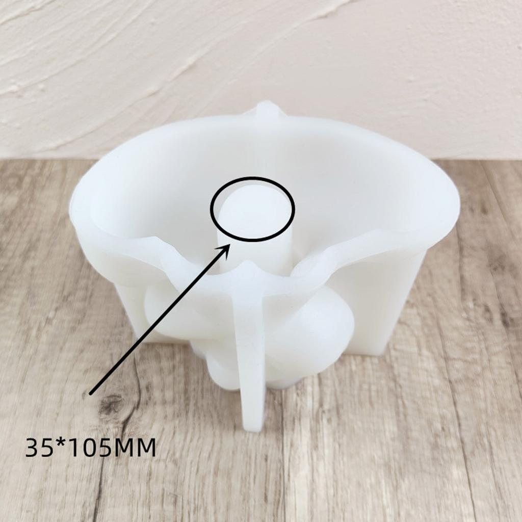 Silicone Flowerpot Mold Crafts Mould Epoxy Resin Concrete Molds Candle Pot Mold