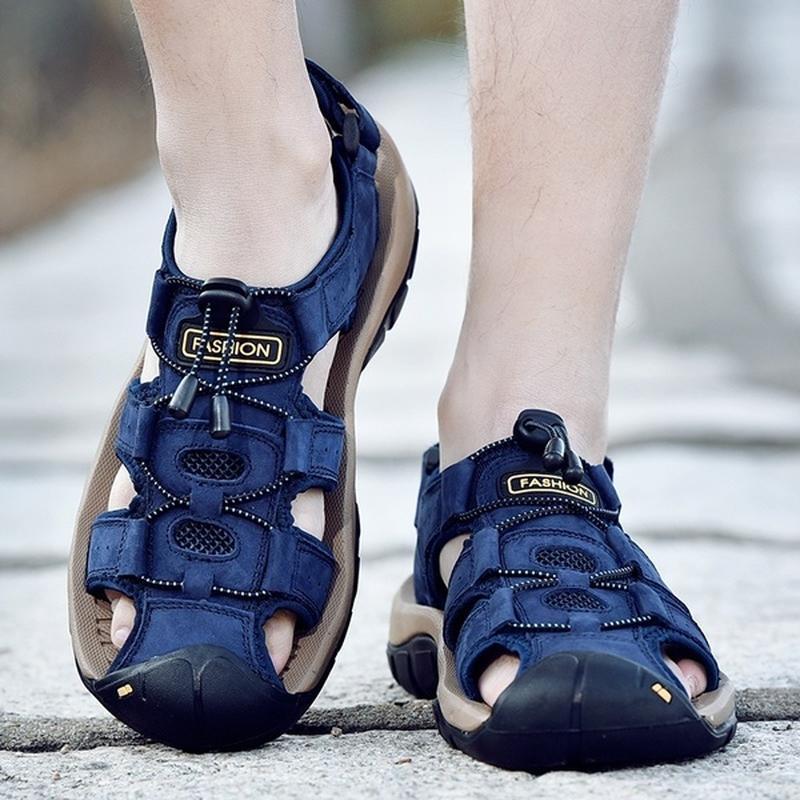 New Hollow-out Wading Shoes Men Sandals Hiking Shoes Summer Casual Beach Sandals Plus Size 38-48