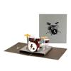 3D Instrument Drum Greeting Card with Envelope Kit Kids Girl Boys Birthday