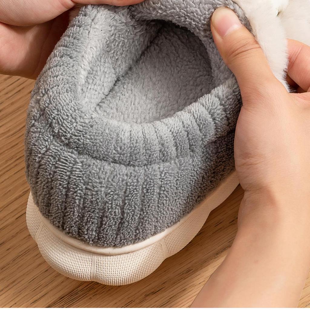 Jieliya Niedliche Onigiri Winter 2025 Indoor Rutschfeste Dicksohlige Baumwollpantoffeln für Damen und Herren