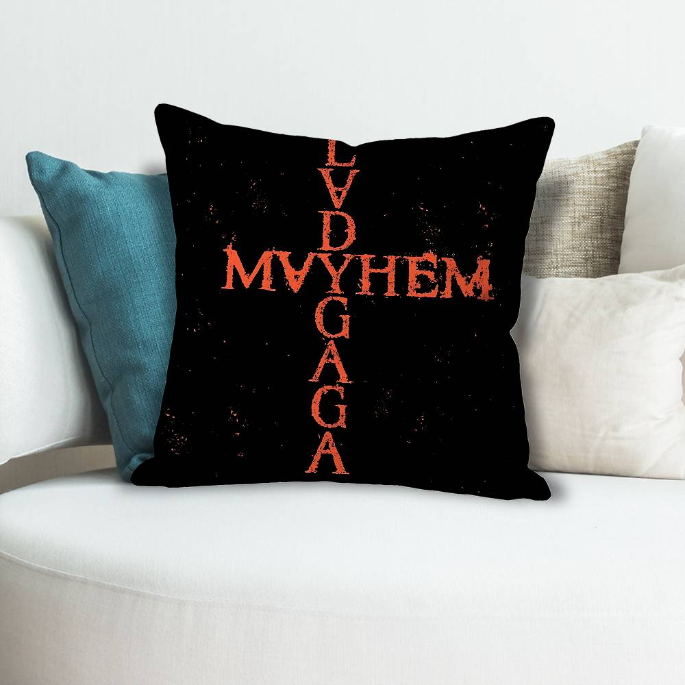 LLady GGaga MAYHEM Various Sizes Square Pillow Case For Car Home Bedchamber Decor Custom Valentine gift