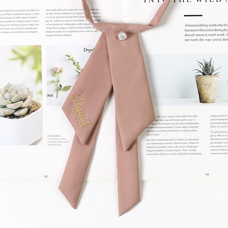 

Оригинальная японская вышитая галстук-бабочка: Универсальный аксессуар для рубашки в стиле преппи для женщин телесный/розовый