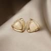 Korean Fashion Earrings for Women Triangular Geometric Opal Earrings Simple Crystal Statement Wedding Party Jewelry Gifts