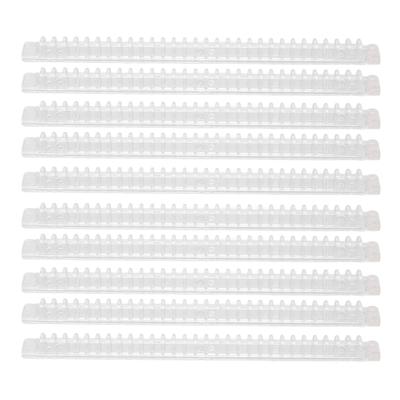 10Pcs Spiral Binding Coil 100 Sheets Capacity Spine Comb 30 Holes Transparent Set Kit