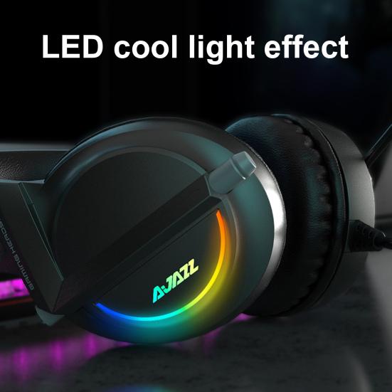 AJAZZ AX365 Wired Headphone Over-ear Noise Reduction Ergonomic USB/3.5mm 7.1 Surround Sound Gaming Headset for Desktop