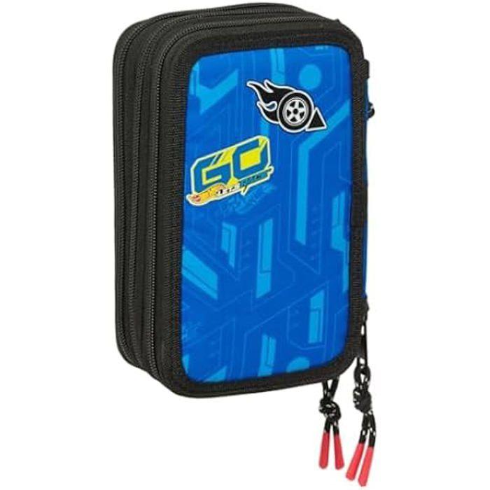 Trousse Scolaire - SAFTA - Hot Wheels Let's Race - 37 Outils Inclus - Multicolore - Enfants 5-14 Ans