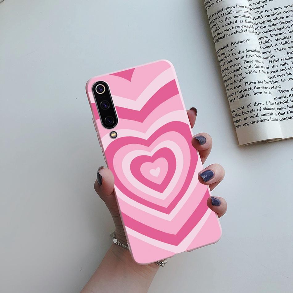 Case For Xiaomi Mi 8 9 Lite SE Fashion Silicone Love Heart Sunflower Phone Case Cute Cover Coque on Mi8 Mi9 9SE 8Lite 9Lite Case