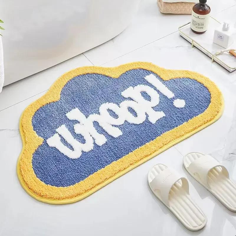 Small Fresh Fruit Imitation Cashmere Toilet Absorbent Mat Bathroom Toilet Household Carpet Bedroom Bedside Foot Mat