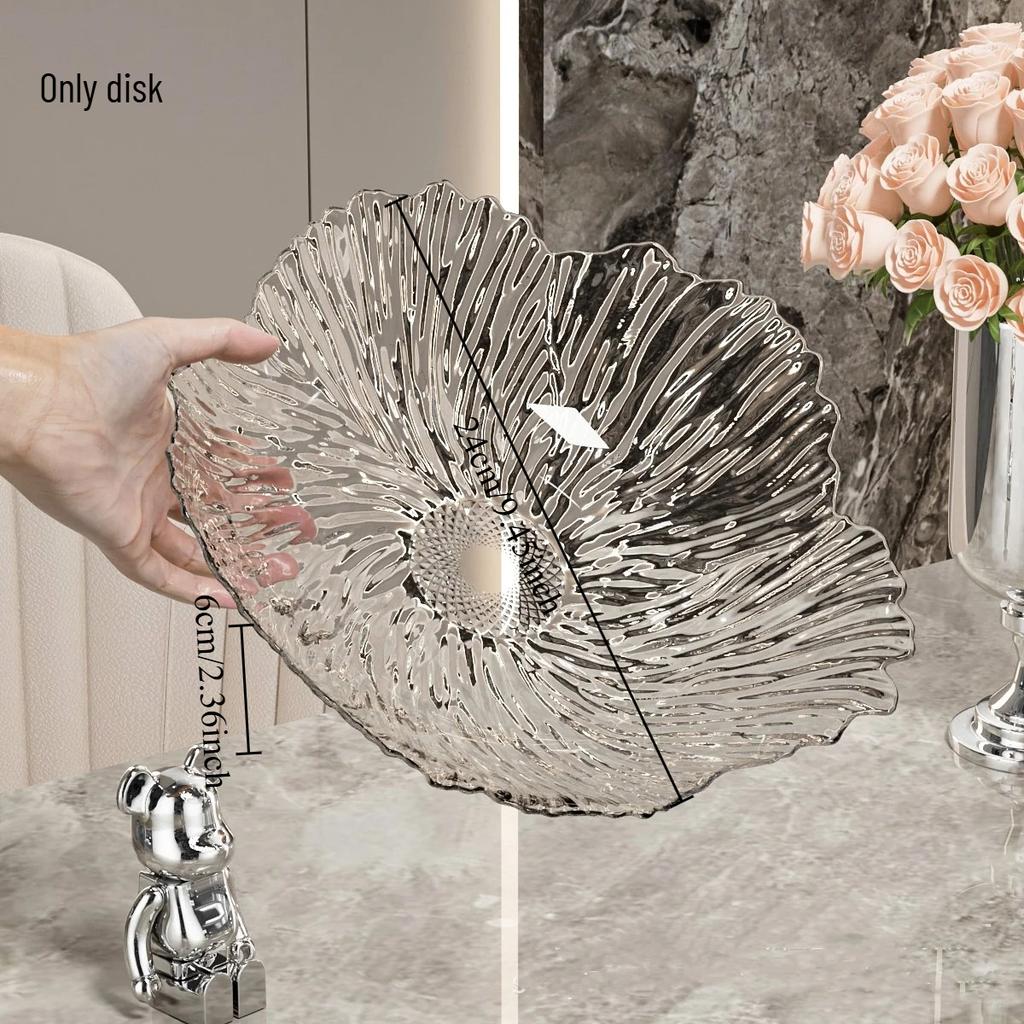 1pcs Light Luxury New Fruit Tray Home Living Room Snacks Large Capacity High Aesthetic Value Petal Placement Tray
