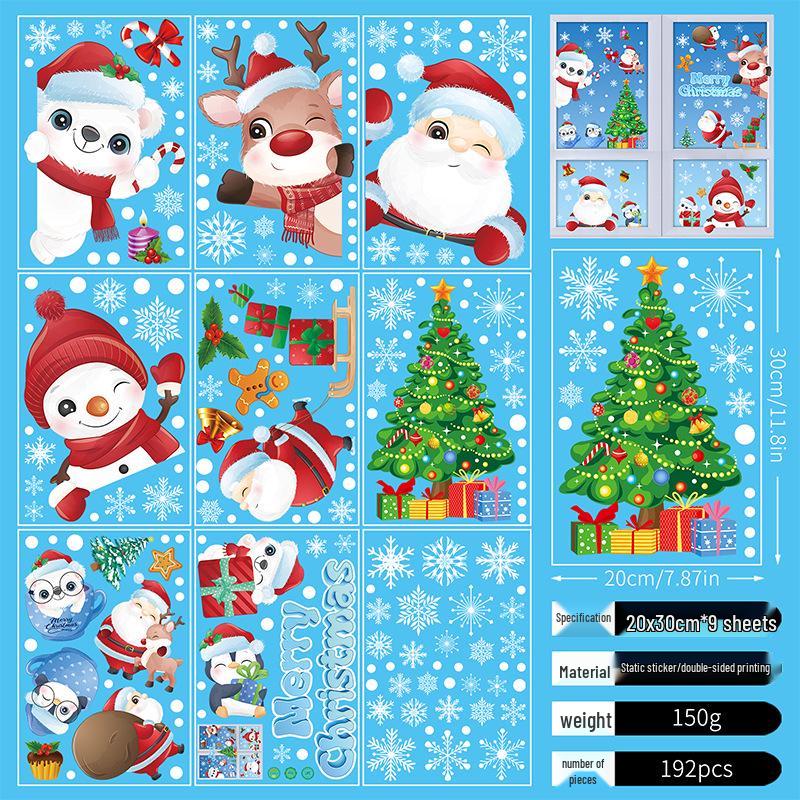 Weihnachtsmann Weihnachtsfensteraufkleber und Dekale für Feiertagsdekorationen
