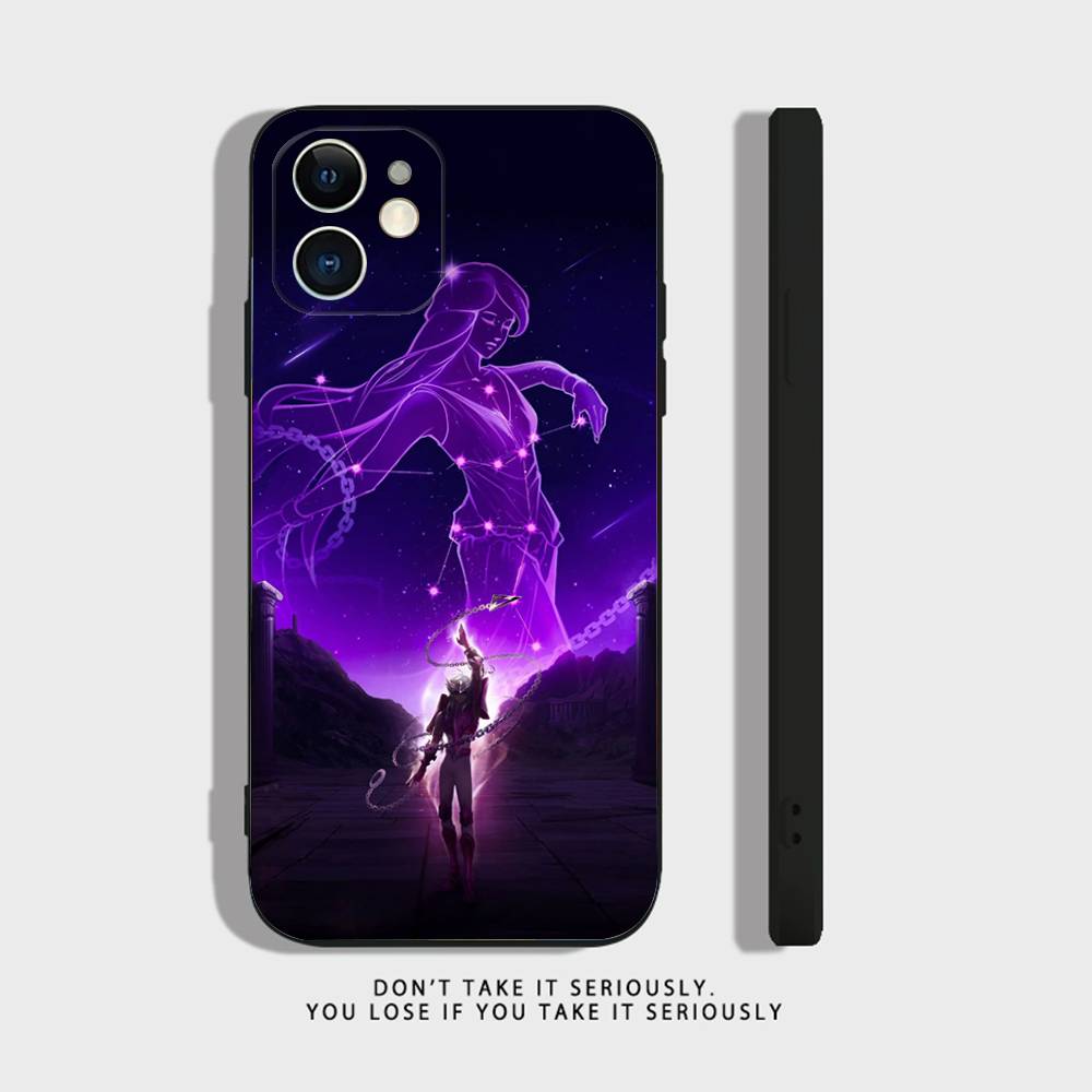 

S-Saint Seiya Knights Phone Case For iPhone 17,16,15,14,13,12,11,XR,Pro,XS,Max,XR,Plus,Mini Soft Silicone Black Shockproof iPhone13mini