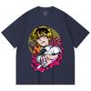 230 g/m² 100% Baumwolle Kettensägenmann V4 Denji Pochita Aufdruck Unisex Schweres Baumwoll-T-Shirt