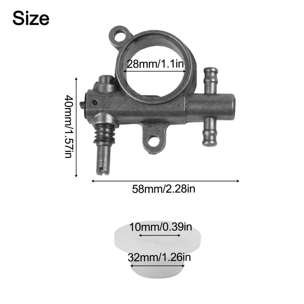 25CC Oil Pump Chain Saw Replacement Outdoor Maintenance Hassle-free Setup For Chain Saw Metal Oil Pump For Chainsaw