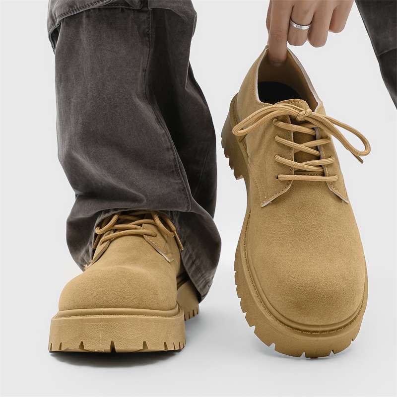 Модне взуття для чоловіків Британський стиль Товста підошва Повсякденне взуття дербі Висока якість Мода Комфорт Універсальне Чоловіче шкіряне взуття Zapatos Hombre