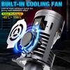 2Pcs H4 LED Projector Lens Headlight Bulbs HB2 9003 Hi/Low Beam 130W 60000LM Turbo Plug&Play Motorcycle Car Headlamp 6500K White