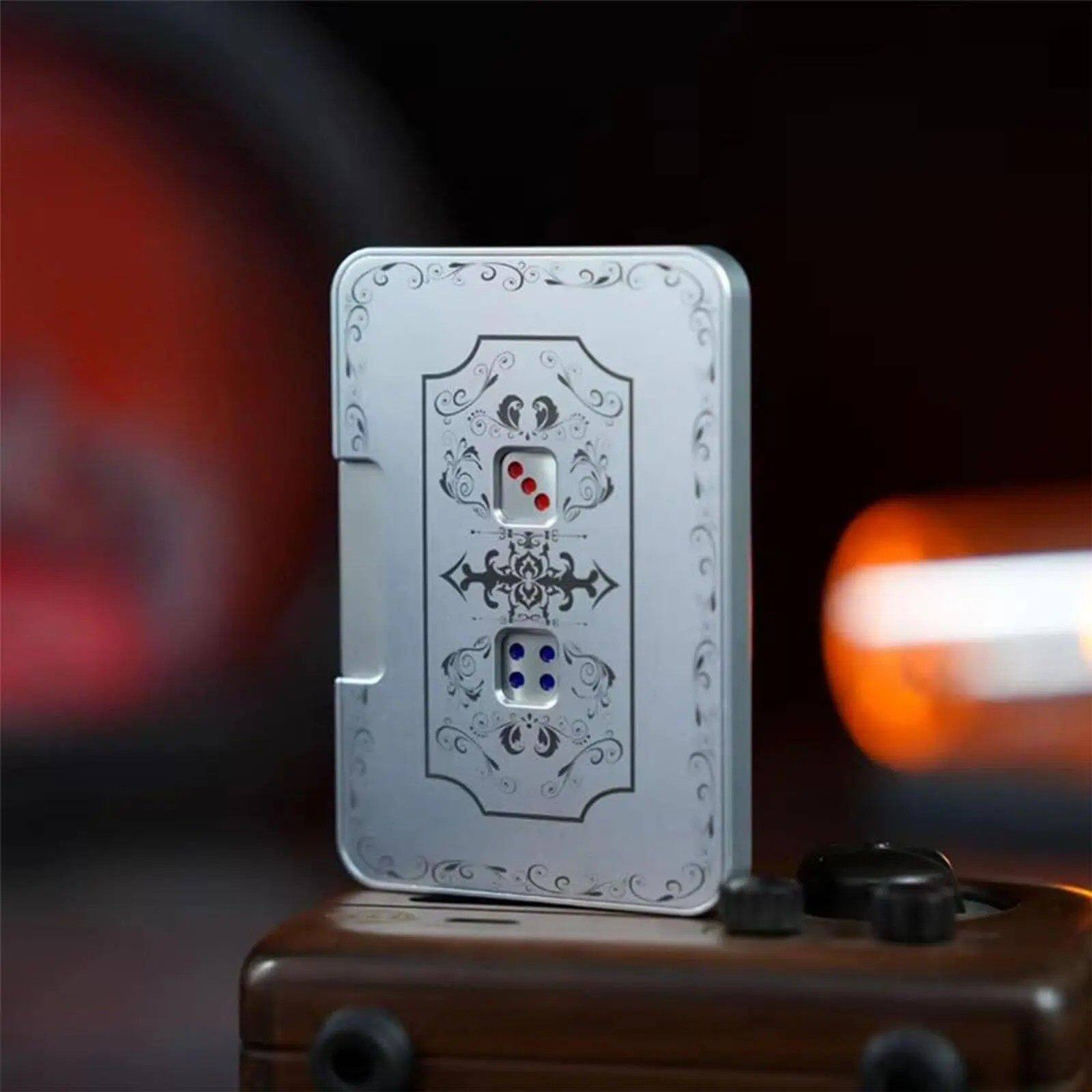 

Metal Dice Fidgeting Roller Spinner Card Game Press Rotating Roulette Spinning Top Tip Edc Stress Ease Plaything Counter Anxiety Adults