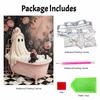 Halloween pearl painting handmade diy art bathtub cat pearl home decoration painting